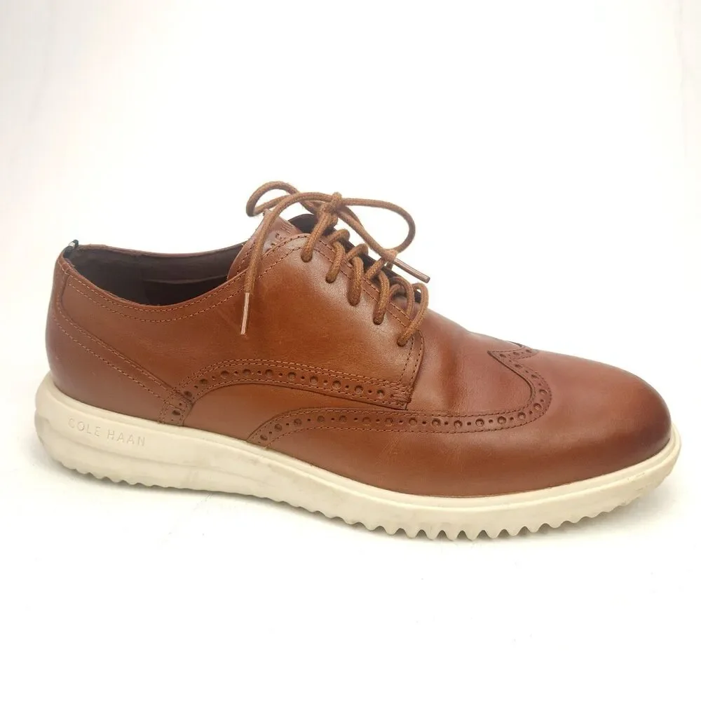 Cole Haan Men's Size 11 M Grand+ Wingtip Oxford Tan Brown